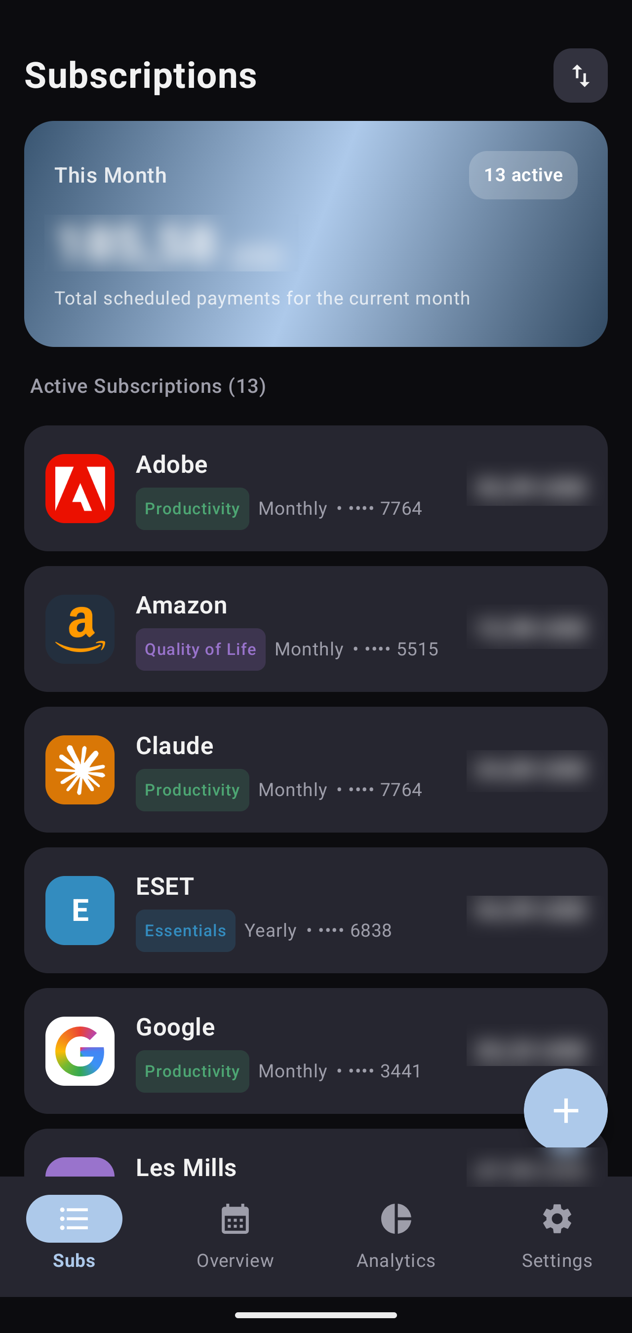 Kotlin version, subscription list